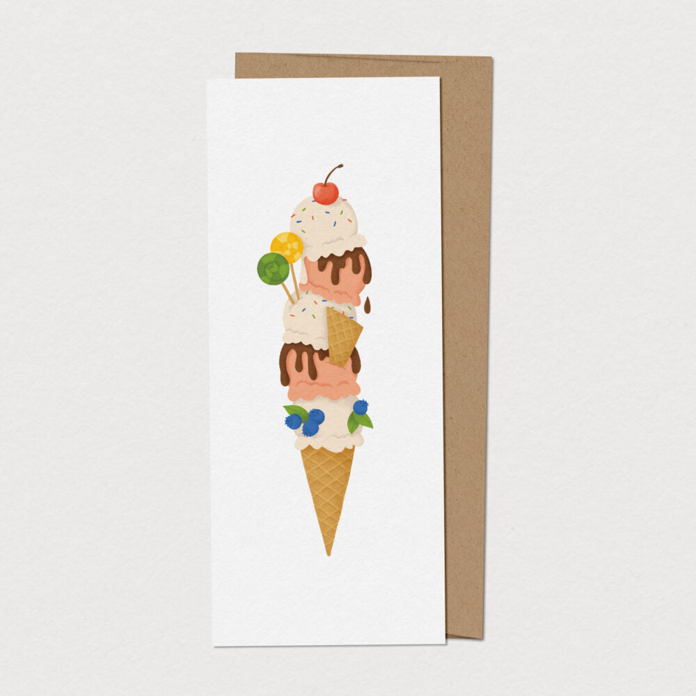 Carte de souhaits - Fraise Vanille