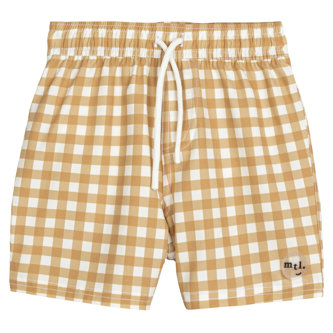 Short de piscine Beige Gingham 12-18 mois