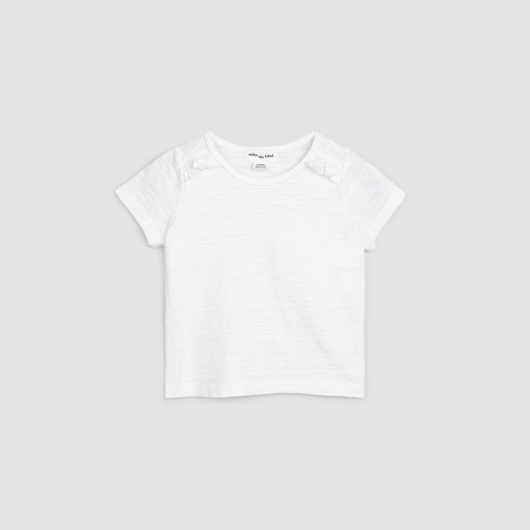Chandail à manches courtes avec volants Off White Bébé 12 mois
