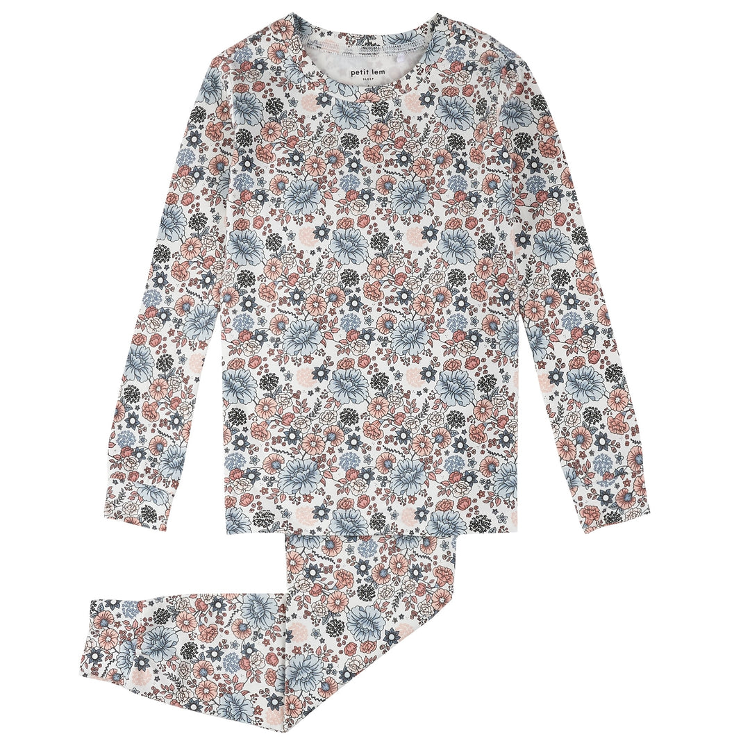 Pyjama 2 pièces Fleurs rétro