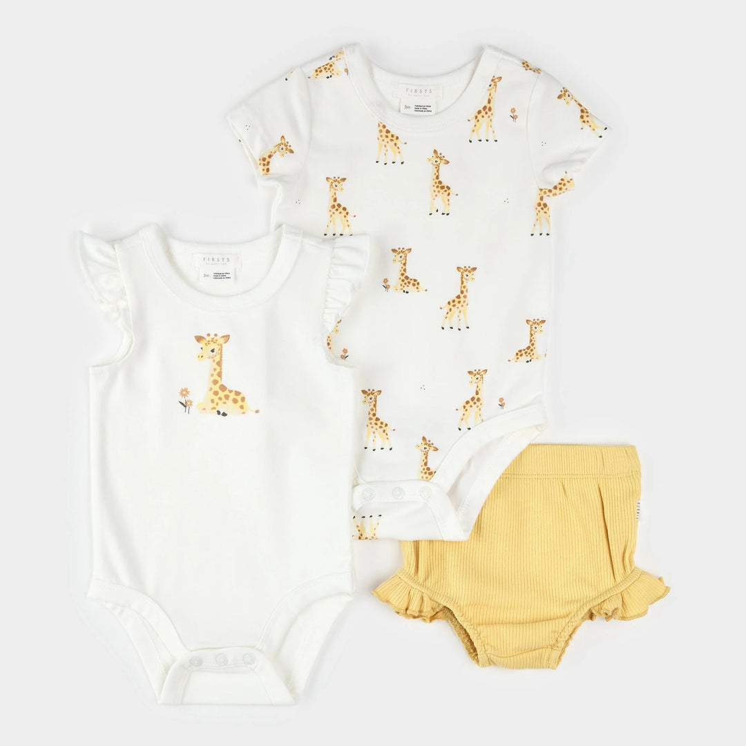Ensemble trois pièces Girafes