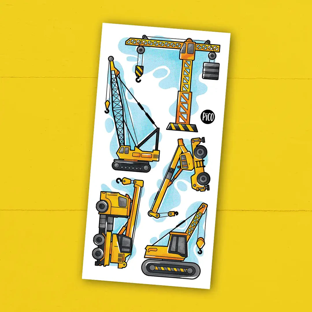 Tatouages temporaires - Les grues du chantier