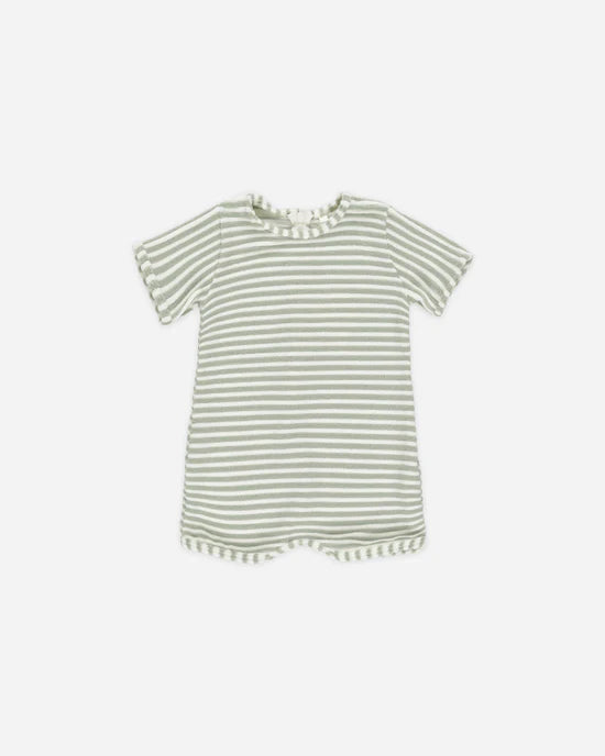 Romper - Rayures sauge