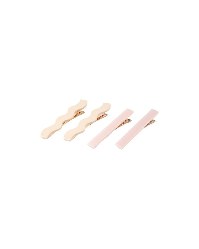 Ensemble de 4 barrettes - Blush & Natural