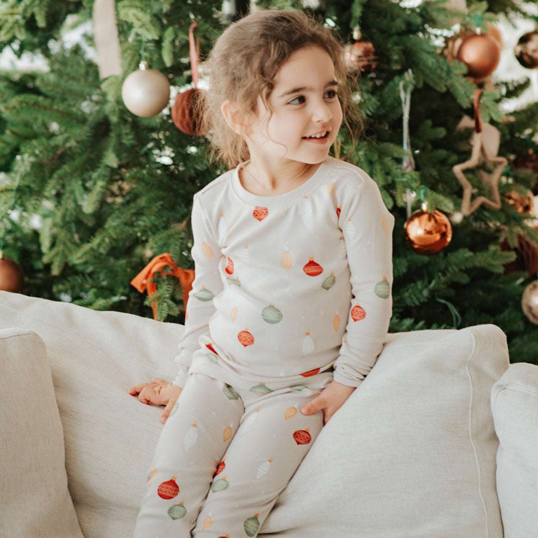 Pyjama deux pièces Boules de Noël  3 ans