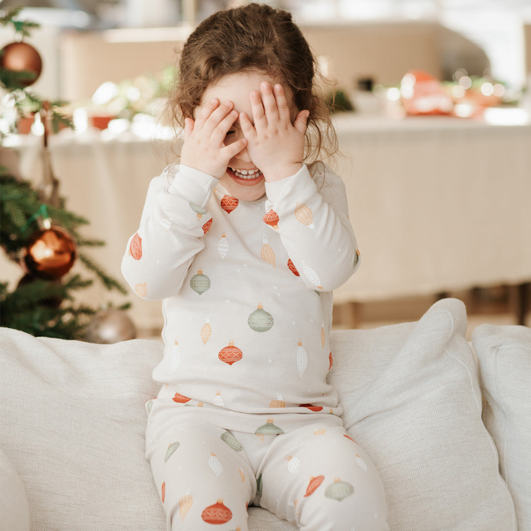 Pyjama deux pièces Boules de Noël  5 ans