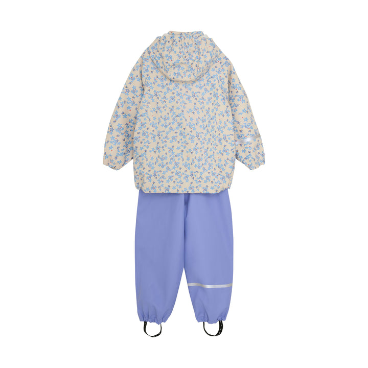 Ensemble de pluie - Fleurs bleues