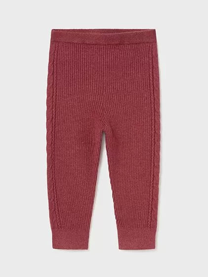 Leggings côtelé carmin