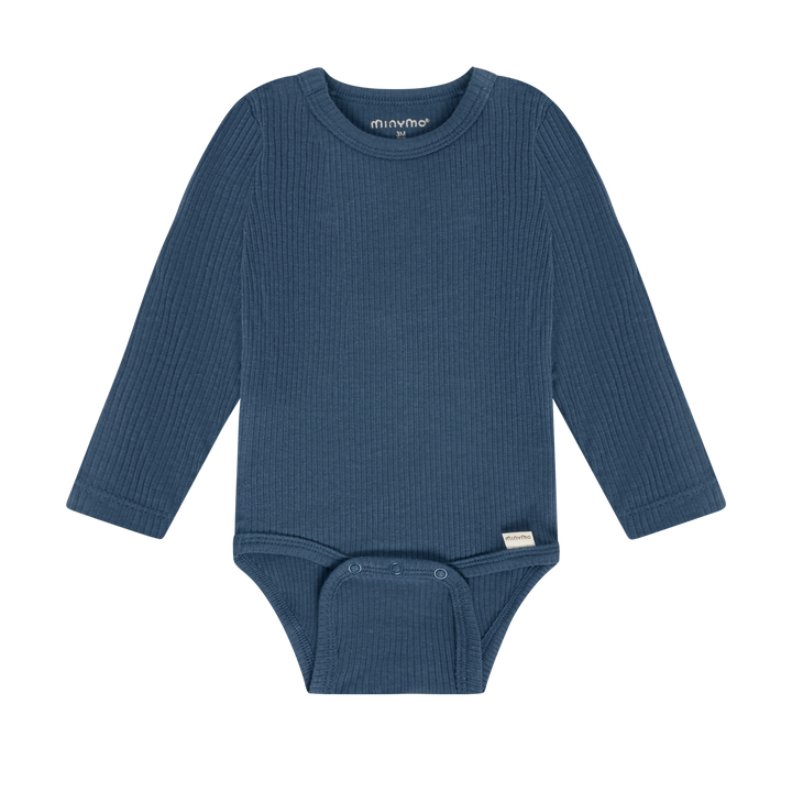 Cache-couche à manches longues en tricot côtelé - Midnight Navy