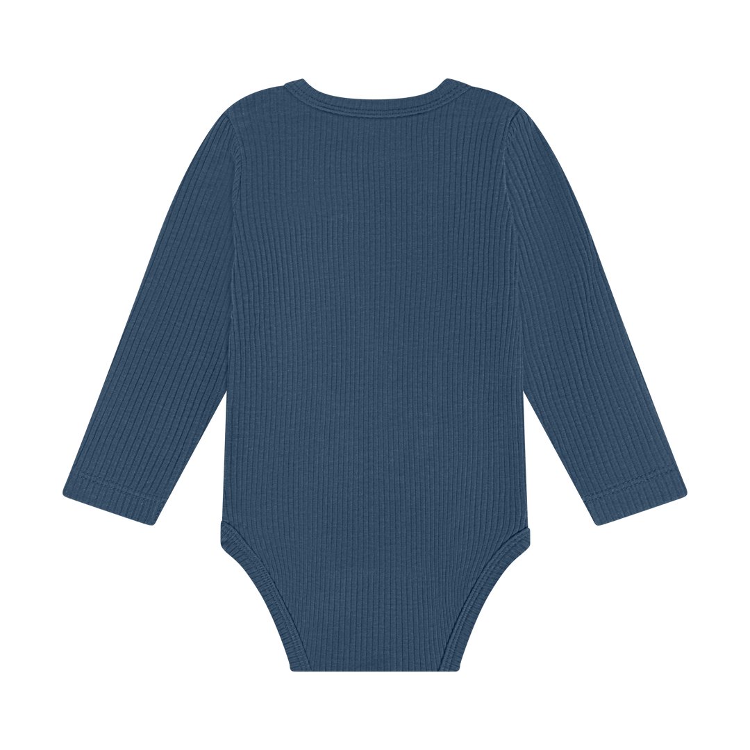 Cache-couche à manches longues en tricot côtelé - Midnight Navy