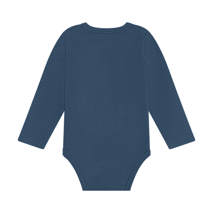Cache-couche à manches longues en tricot côtelé - Midnight Navy