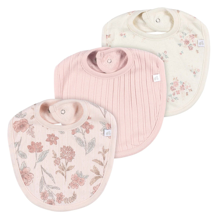 Ensemble de 3 bavoirs - Rose
