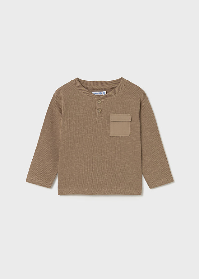 Chandail à manches longues en tricot Caramel