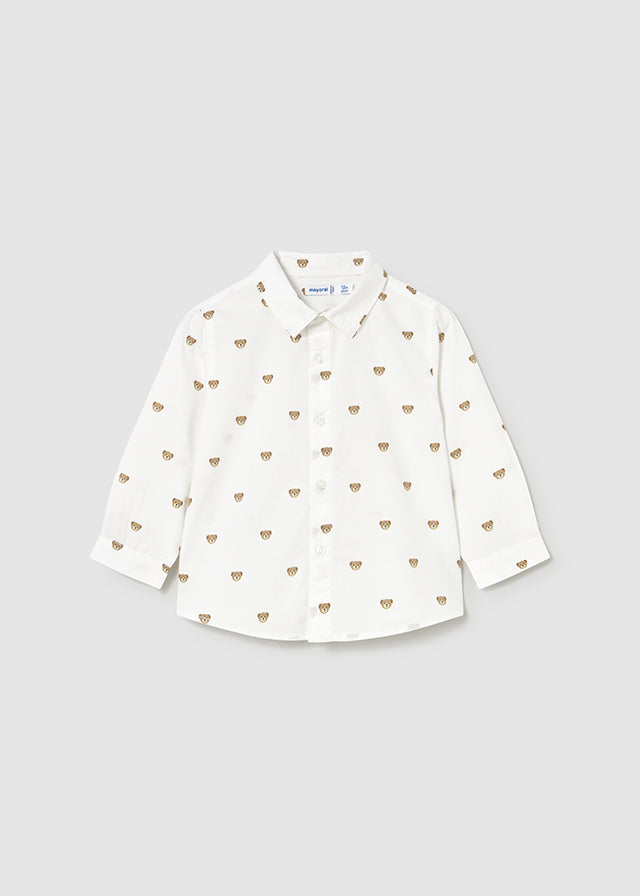 Chemise à manches longues à imprimé d’ourson
