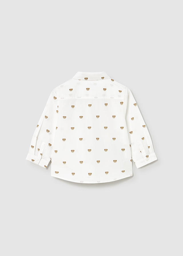 Chemise à manches longues à imprimé d’ourson