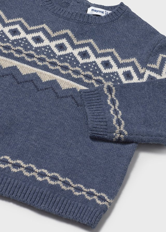 Chandail à manches longues en tricot à motif jacquard