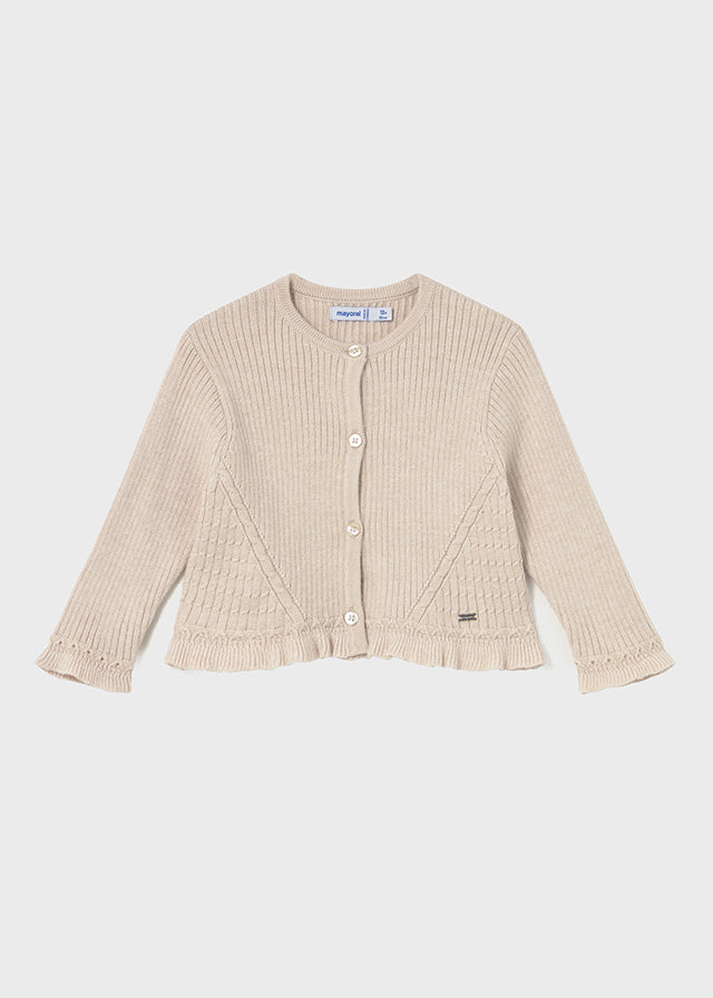 Cardigan tricoté avec volants Tapioca