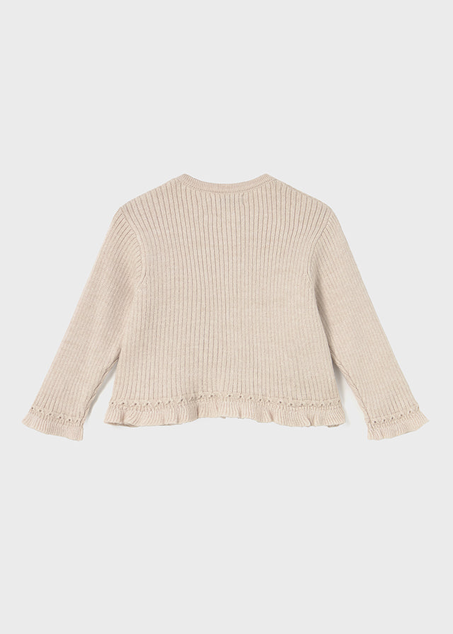 Cardigan tricoté avec volants Tapioca