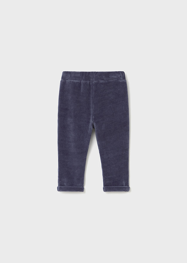 Pantalon en velours côtelé bleu