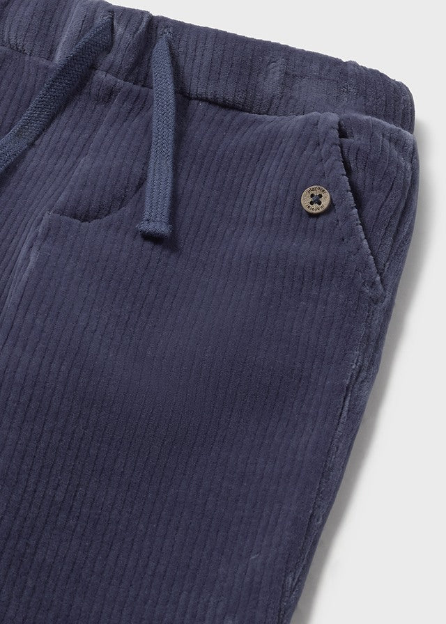 Pantalon en velours côtelé bleu