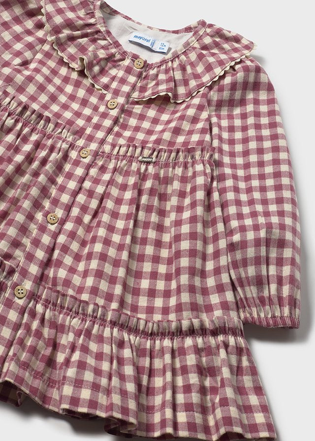 Robe à carreaux vichy - Rosé