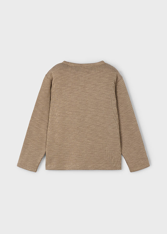 Chandail à manches longues en maille Caramel