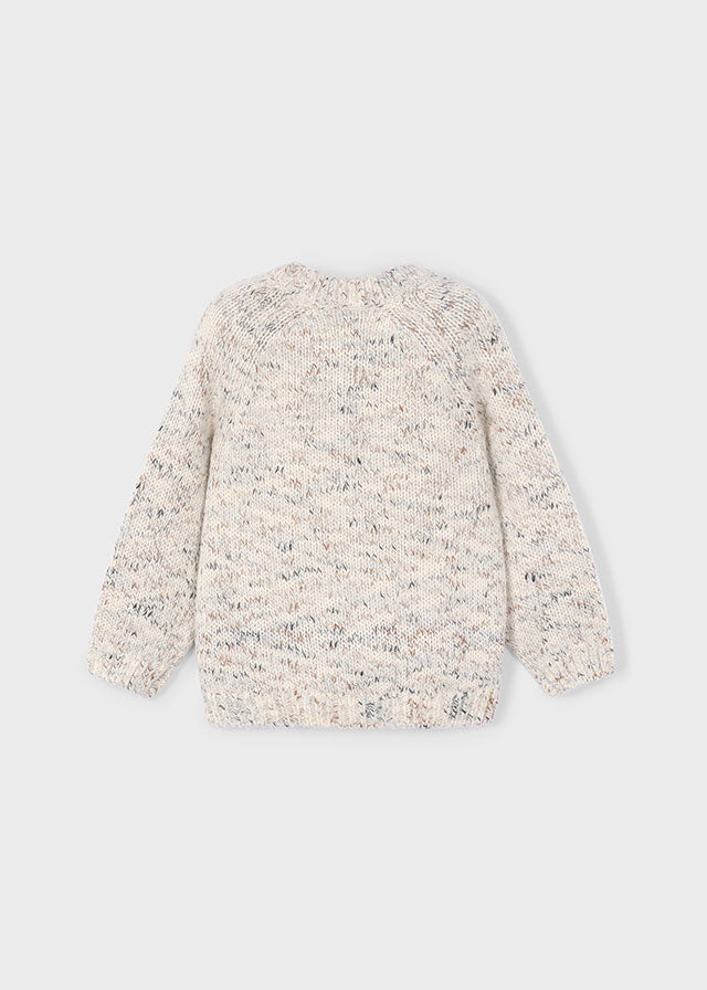 Pull à manches longues en tricot Mélange de céréales