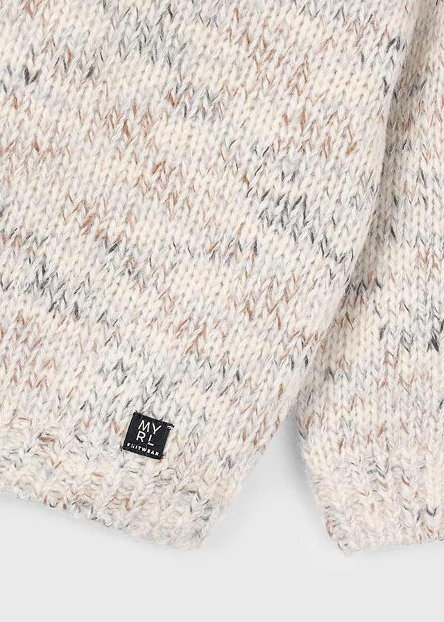 Pull à manches longues en tricot Mélange de céréales