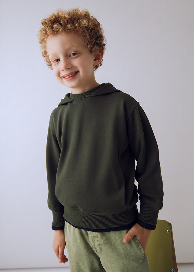 Sweat à capuchon Olive