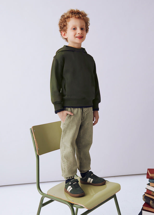 Sweat à capuchon Olive