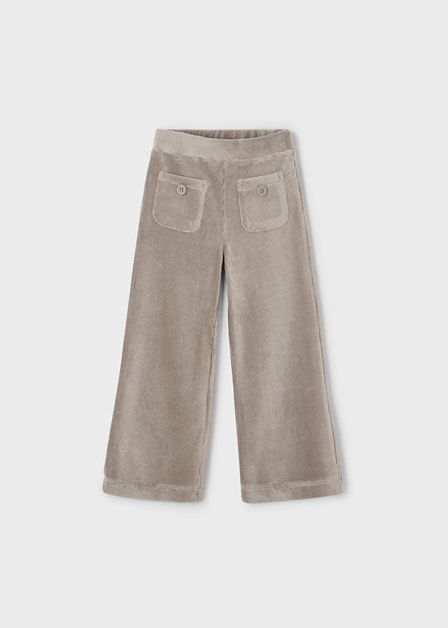 Pantalon en velours côtelé taupe