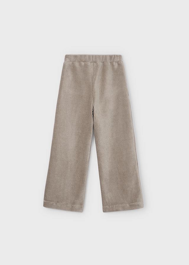 Pantalon en velours côtelé taupe