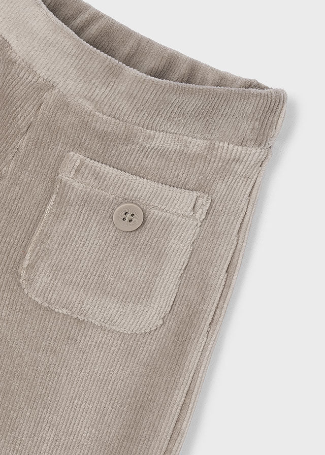 Pantalon en velours côtelé taupe
