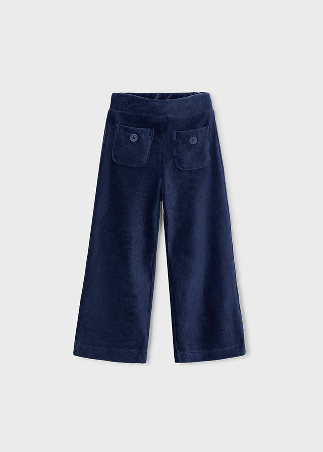 Pantalon en velours côtelé marine