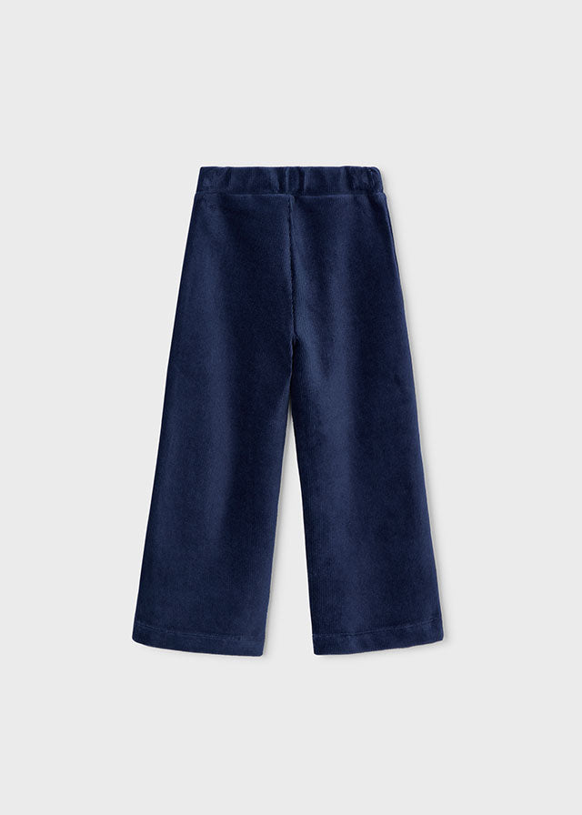 Pantalon en velours côtelé marine