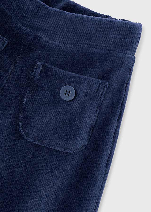 Pantalon en velours côtelé marine