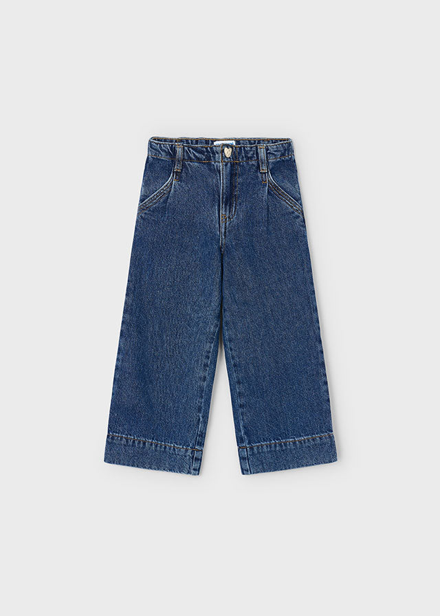 Pantalon évasé en denim foncé