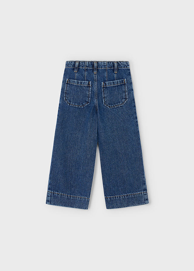Pantalon évasé en denim foncé