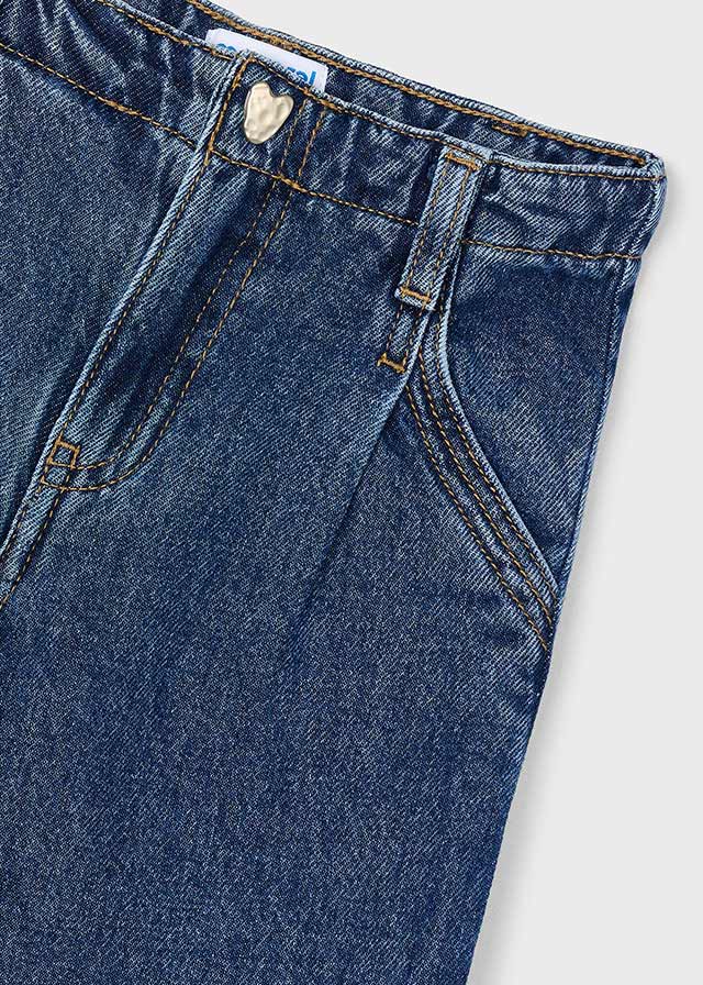 Pantalon évasé en denim foncé