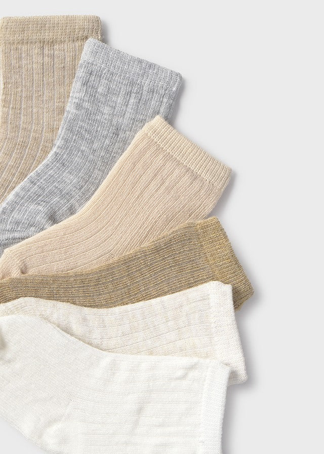 Paquet de 6 paires de chaussettes - Couleurs neutres