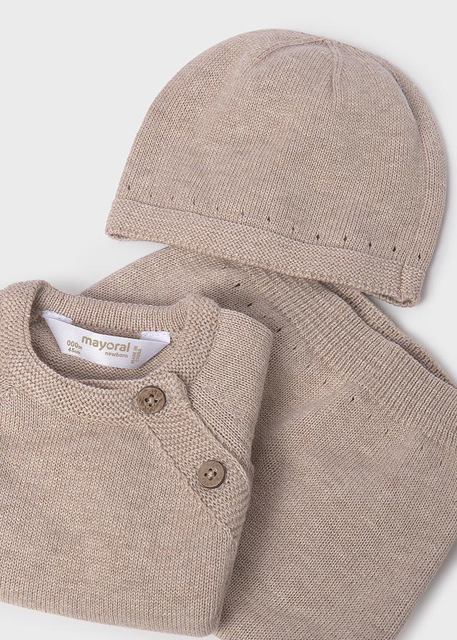 Coffret cadeau - Ensemble 3 pièces en tricot Dune