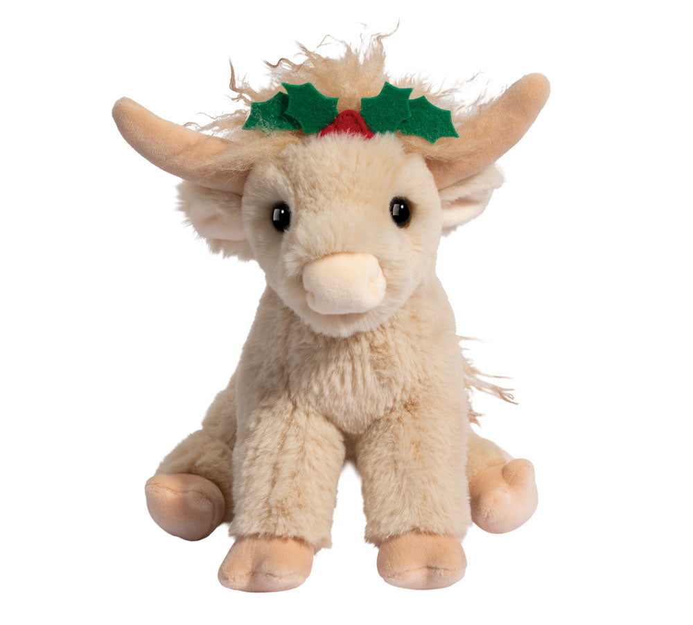 Peluche - Laddie la mini vache Highland des Fêtes