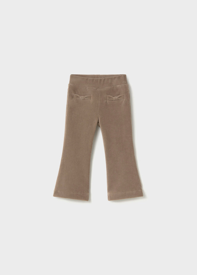 Pantalon en velours côtelé à jambe évasée - Noisette
