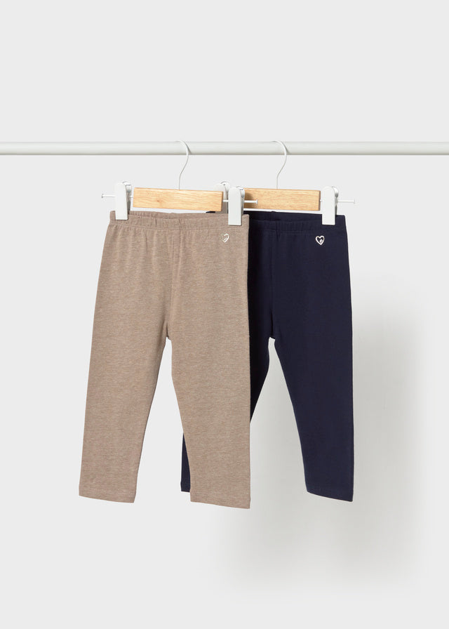 Ensemble de 2 leggings - Marine & Beige