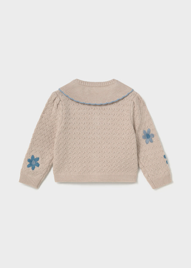 Cardigan à fleurs en tricot