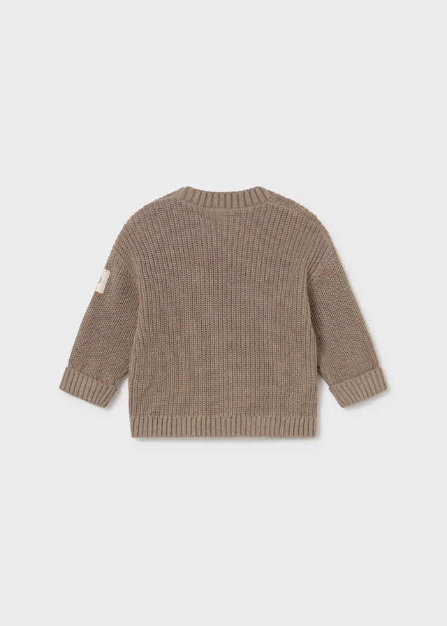 Chandail en tricot taupe