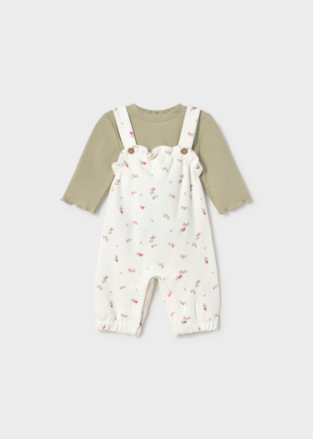 Ensemble salopette à imprimé de fleurs