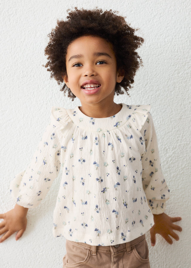 Blouse en bambula à imprimé fleuri