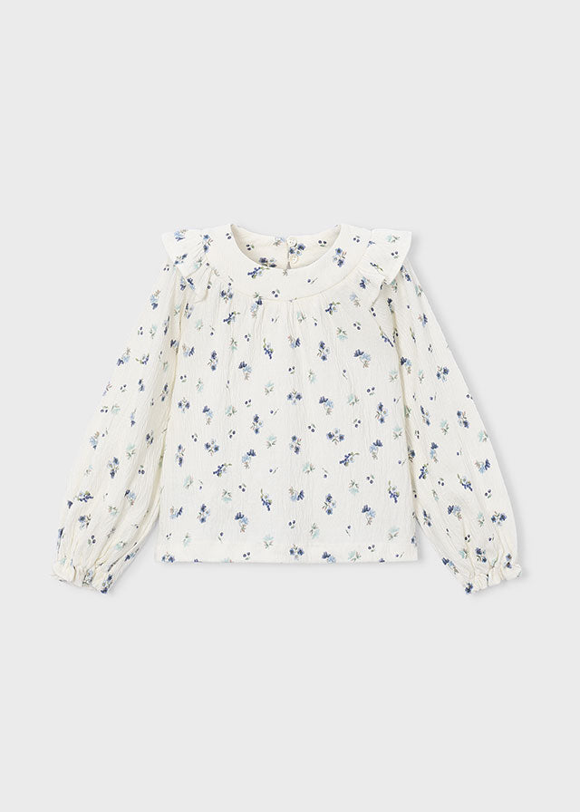 Blouse en bambula à imprimé fleuri