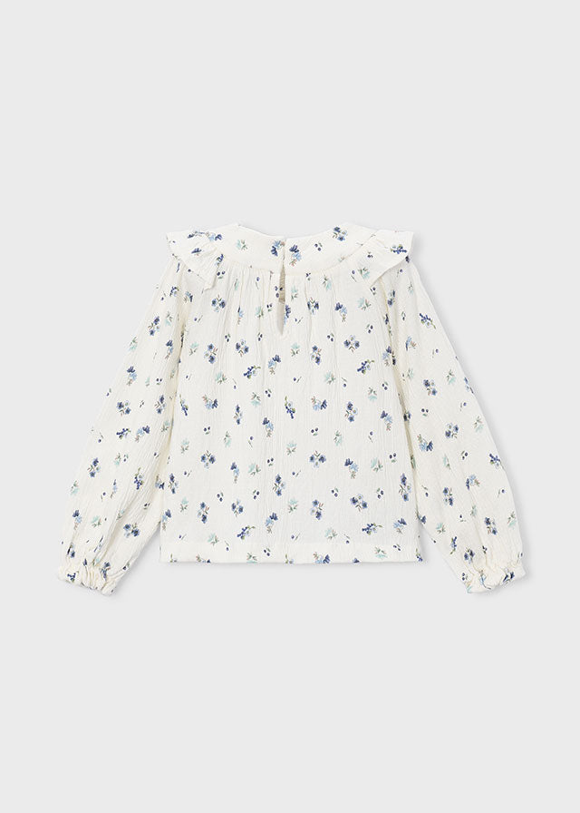 Blouse en bambula à imprimé fleuri